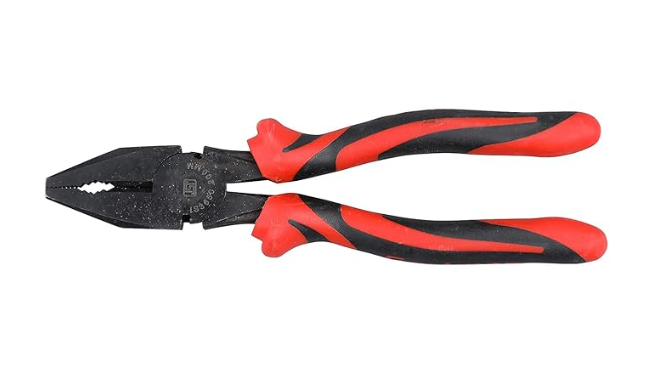 COMBINATION PLIER AUTO BLACK 200MM DOUBLE COLOUR SLEEVE